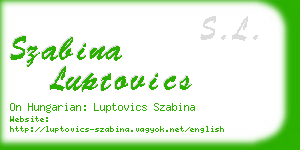 szabina luptovics business card